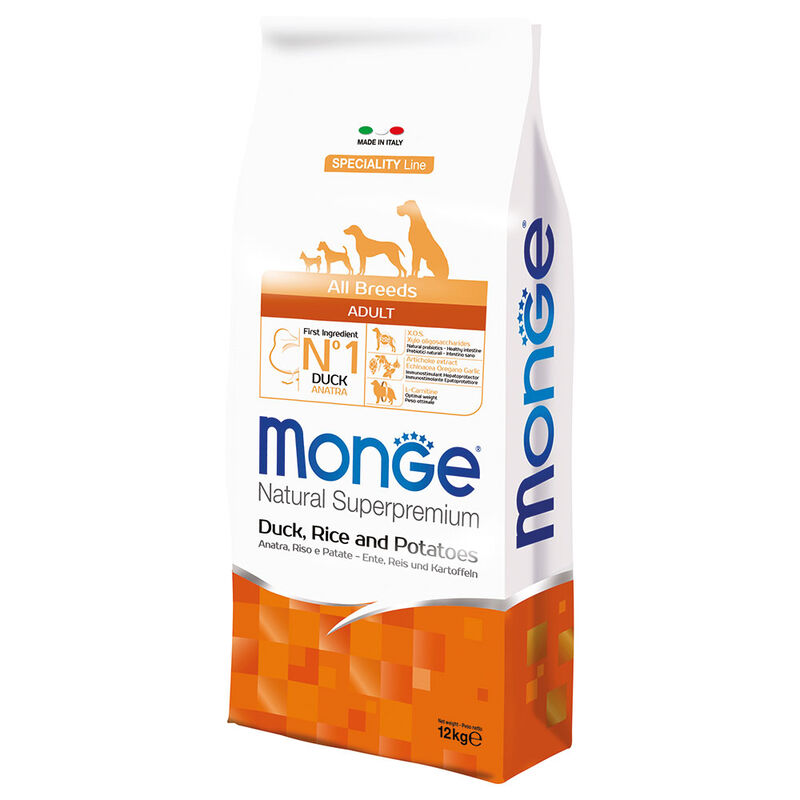 Monge Canino Adult Pato, Arroz y Papa 12 kg