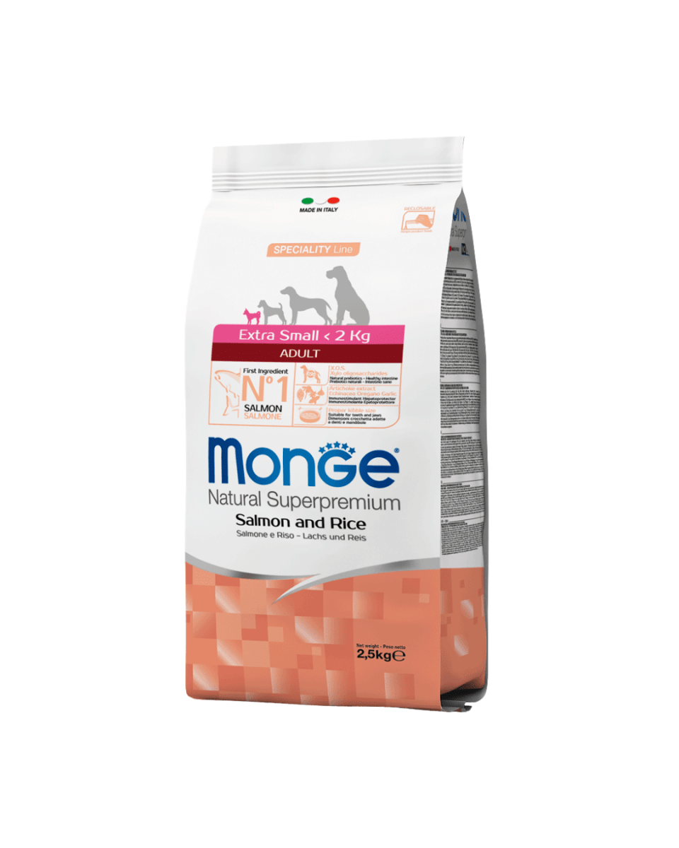 Monge Canino Adult Extra Small Salmón y Arroz 2.5 kg