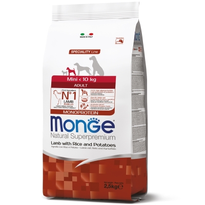 Monge Canino Adult Mini Cordero, Arroz y Papa 2.5 kg