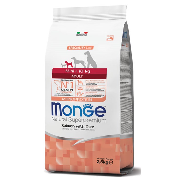 Monge Canino Adult Mini Salmón y Arroz 2.5 kg